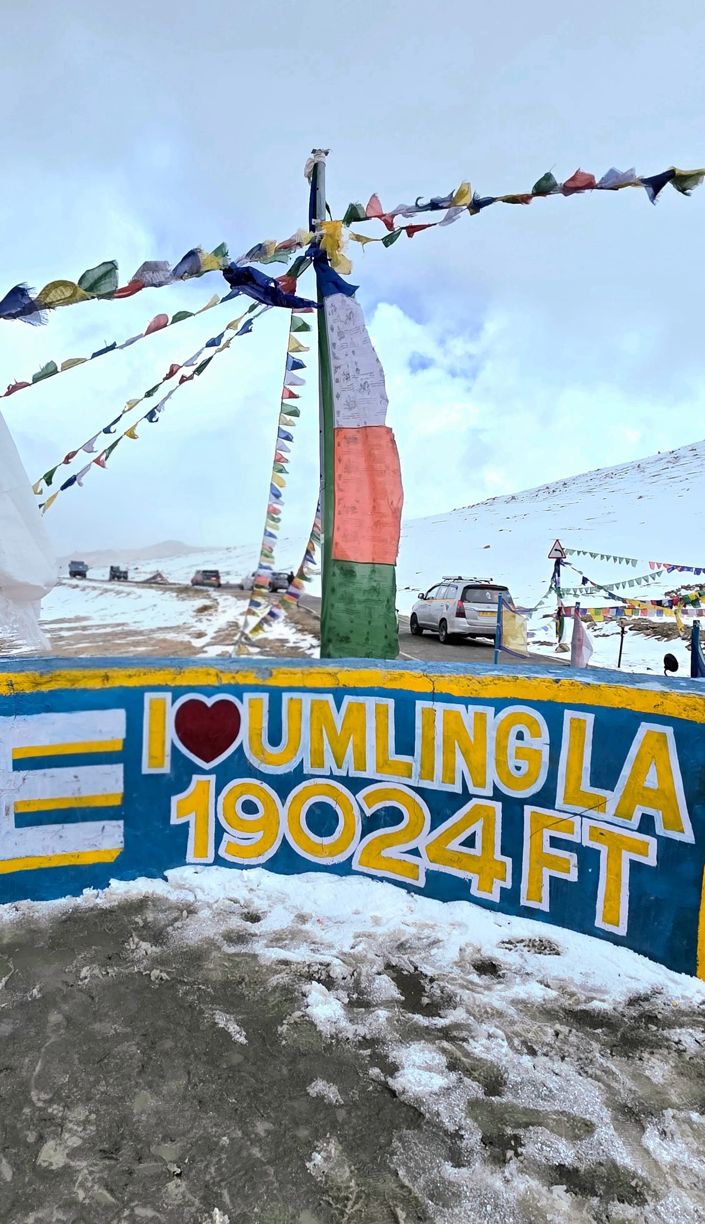 A high mountain pass road